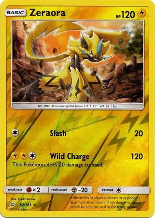 Team Up Zeraora #52/181 reverse holo